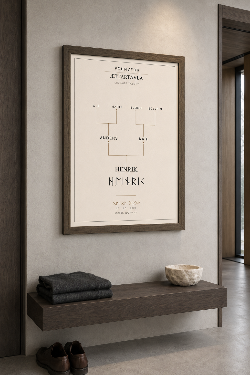 Personalized Ættartavla Lineage Tablet
