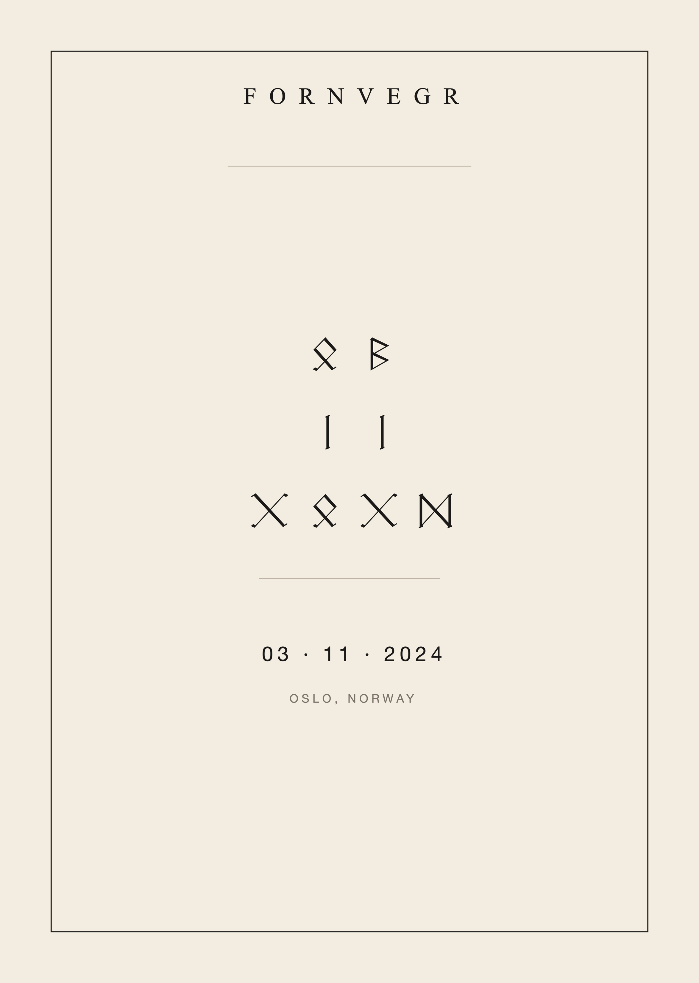 Personalized Runic Birth Marker, unframed A3 art print