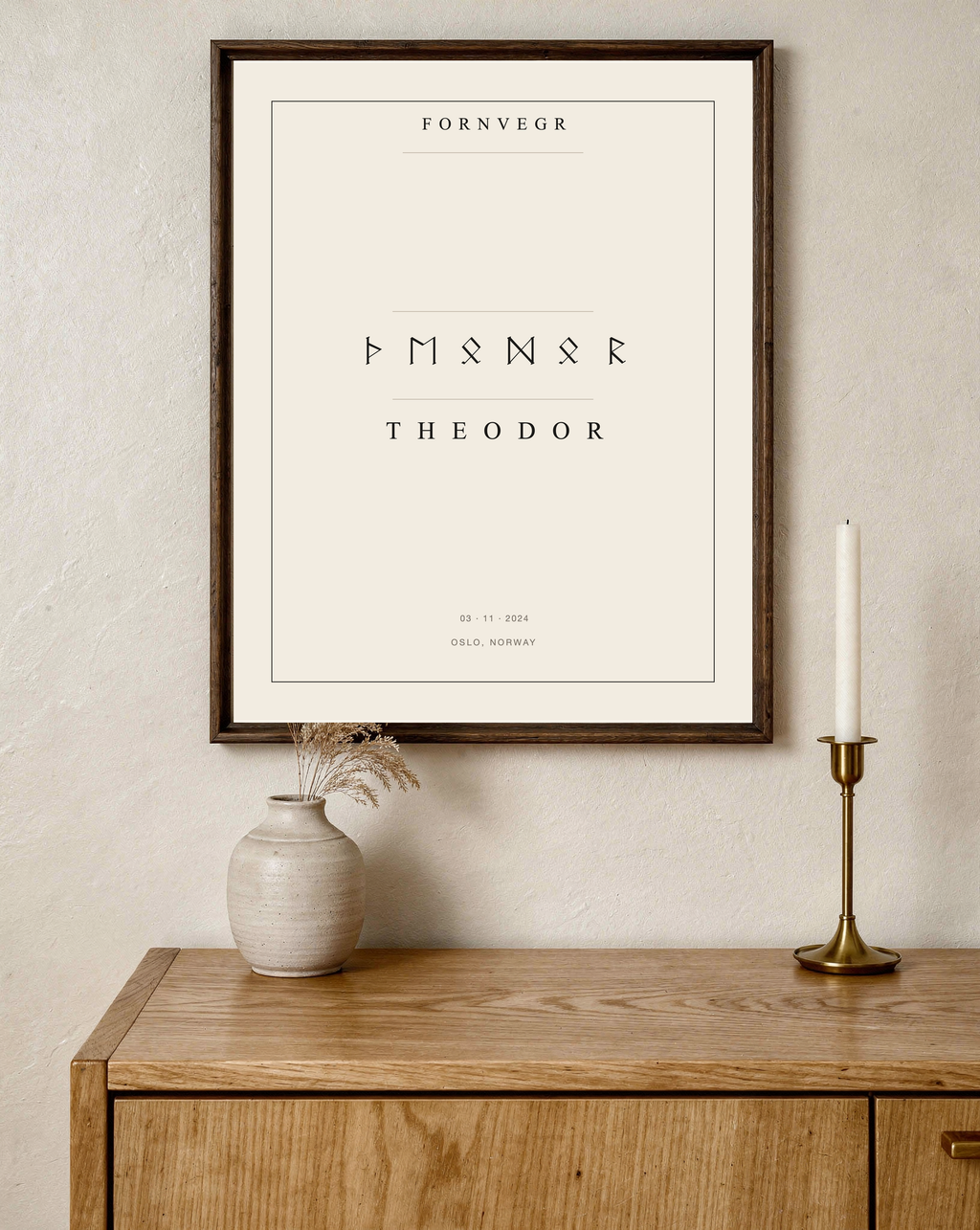 Gift set included piece - Elder Futhark Name Print lifestyle