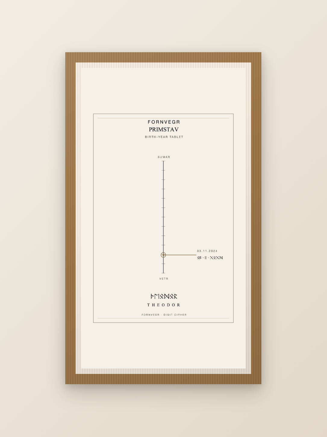 Primstav Birth-Year Tablet - clean wood tablet